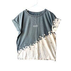 Revolve ALLSAINTS Bleach Wash Boyfriend‎ Top T-Shirt Tee Thrashed Grunge Moto